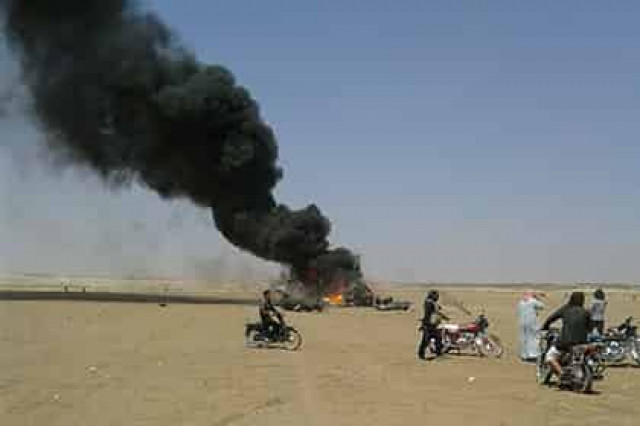 Сирийские боевики сбили военный вертолет