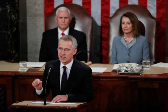 NATO chief cites Russia threat in address to U.S. Congress