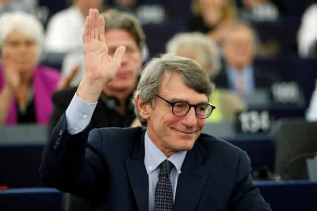 Italian socialist Sassoli frontrunner to chair EU Parliament