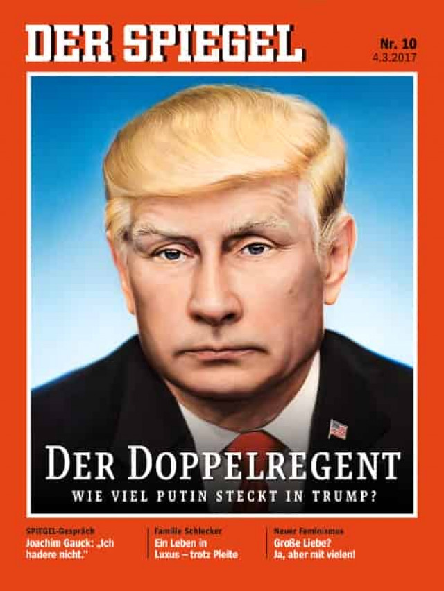 Spiegel объединил лица Путина и Трампа на обложке журнала