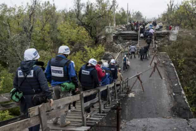 OSCE: No weapons on both sides of contact line near Stanytsia Luhanska