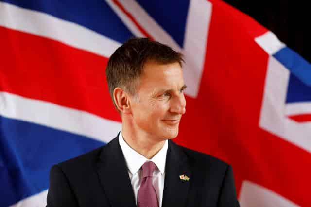 Britain's Hunt says: I am not a believer in a post-Brexit customs union