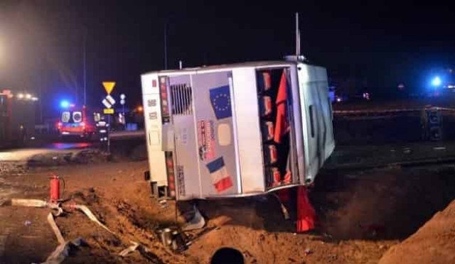 В Польше в аварии с автобусом пострадали 18 человек, одна женщина погибла