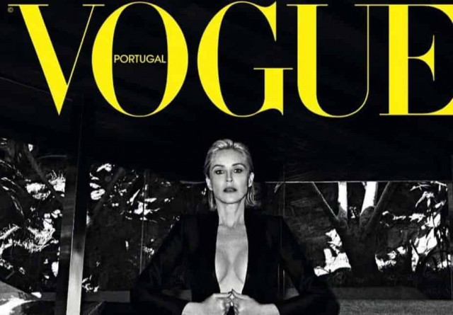 Sharon Stone, 61, shows off on Vogue cover