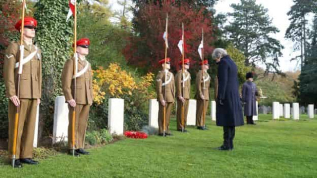 World War One: Theresa May pays respects in France and Belgium