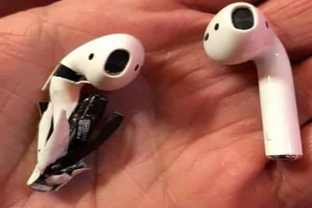 AirPods загорелись в ухе американца
