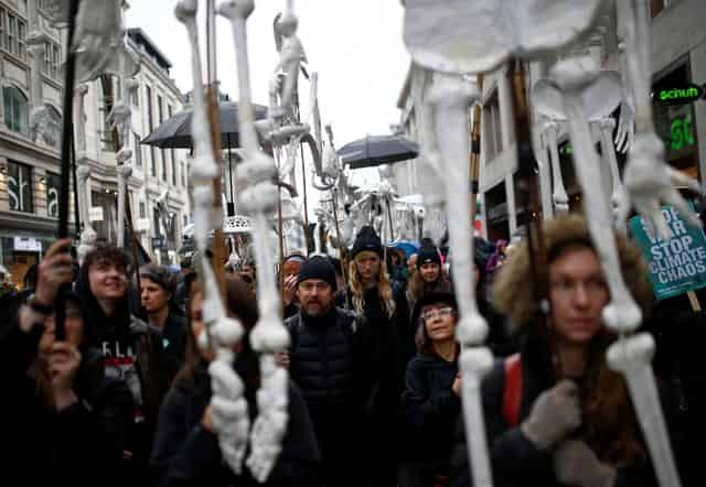 British police order a halt to climate change protests in London