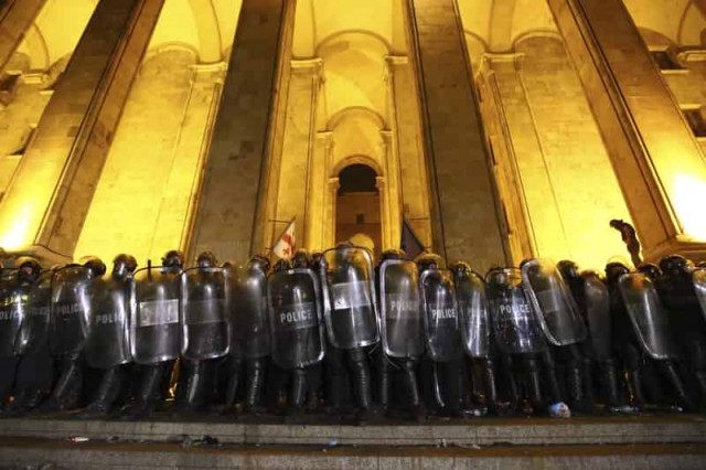 Georgians keep protesting despite speaker’s resignation