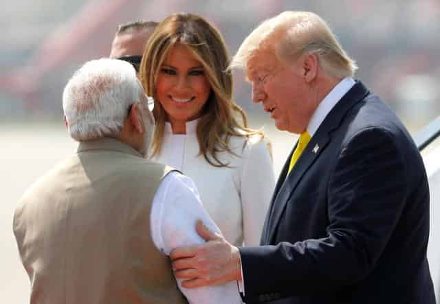 'Guest is God': Crowds gather to greet Trump as he lands in India