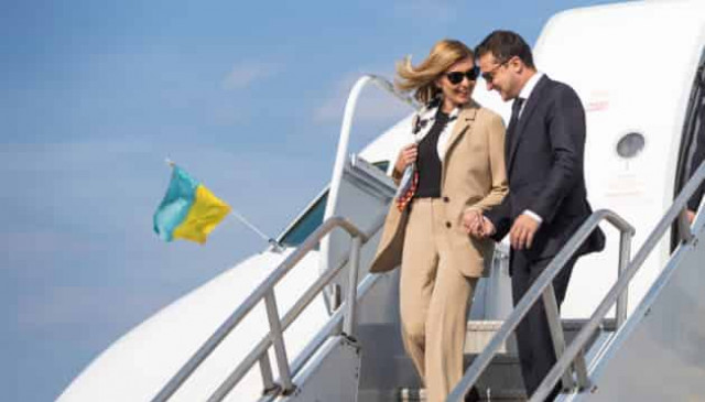 Ukrainian president arrives in U.S.