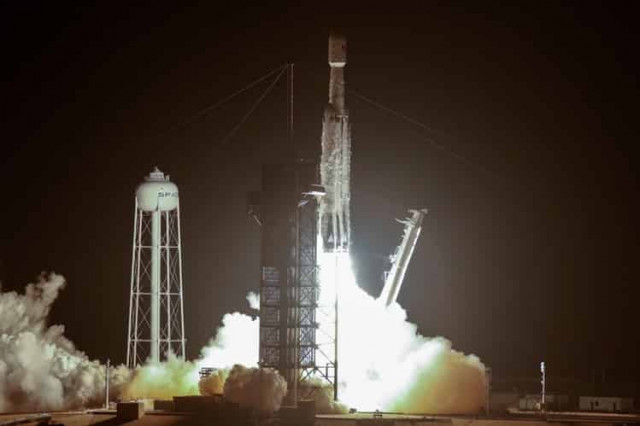 SpaceX launches Falcon Heavy rocket with 24 satellites