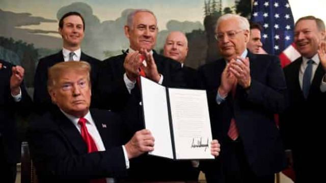 Trump Signs Order Recognizing Golan Heights as Israeli Territory