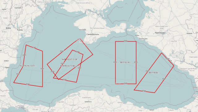 РФ перекрыла более четверти Черного моря из-за военных учений