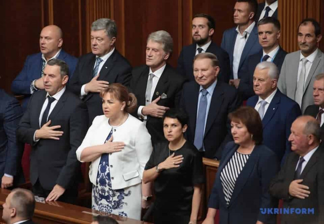 Ukraine’s ex-presidents attend solemn meeting of Verkhovna Rada. Photos