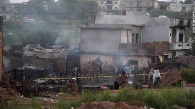 At least 17 dead after Pakistan military plane crashes into major city