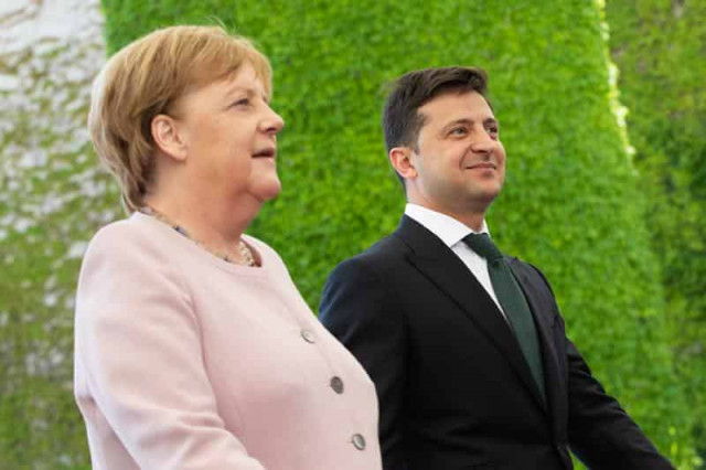 Zelensky, Merkel by phone discuss Normandy summit preparations

