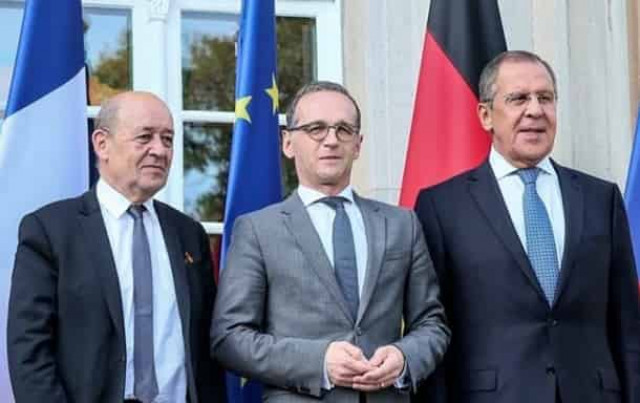 Главы МИД РФ, Германии и Франции обсудили Донбасс