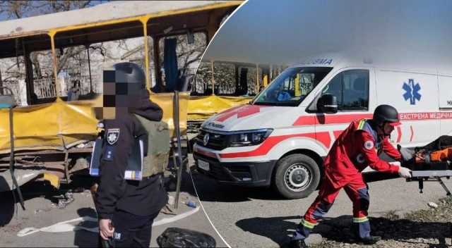 Десятки поранених: РФ влупила прямо по автобусу у Херсоні
