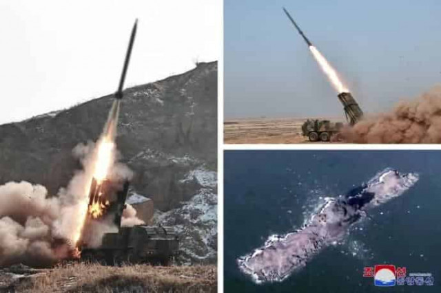 КНДР випробувала нові реактивні снаряди для ракетної пускової установки 
