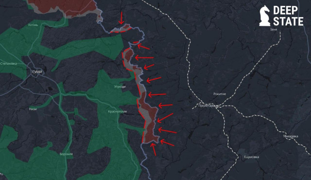 РФ розширює буферну зону в Сумській області до 150 квадратних кілометрів, - Deep State