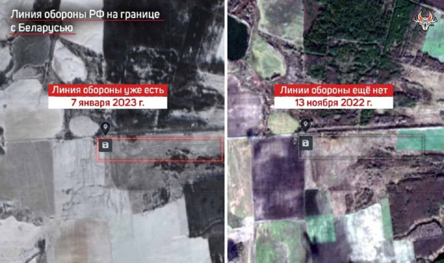 Росія розтягнула свою лінію оборони до кордонів Білорусі (фото)

