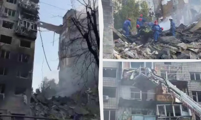 Ракета пройшла з першого по девʼятий поверх: в МВС розповіли деталі нічної атаки РФ
