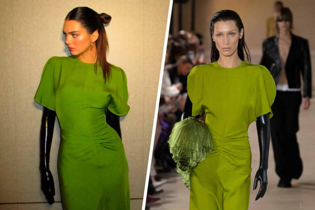 Кендалл Дженнер повторила образ Беллы Хадид с показа Victoria Beckham
