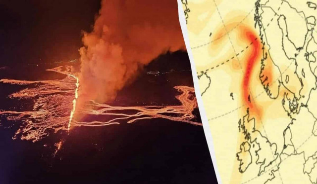 Небезпечні викиди від вулкана в Ісландії накрили Європу (Фото)
