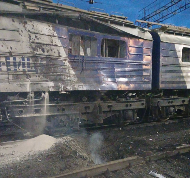 Росіяни атакували сортувальний парк у Запорізькій області