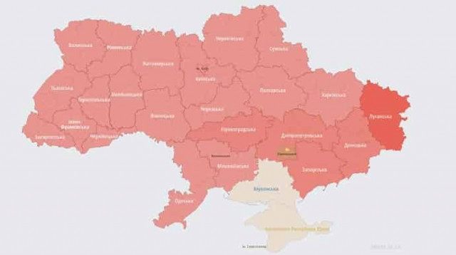 Почти по всей Украине – воздушная тревога

