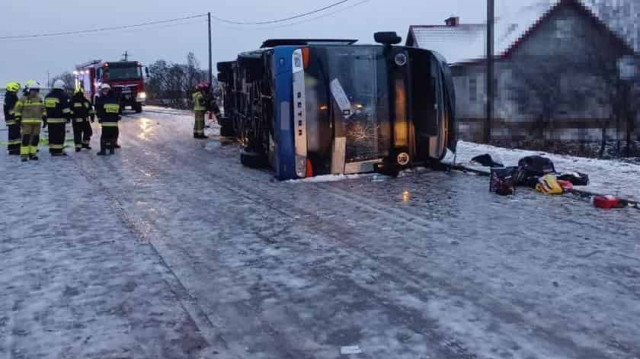 В Польщі перекинувся автобус з українцями