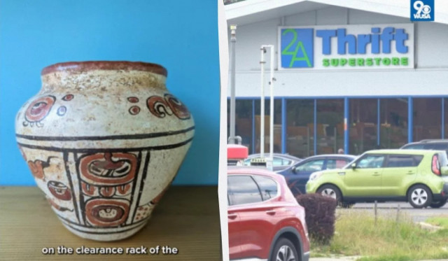 Жінка купила на розпродажі вазу за $4, що виявилася стародавньою реліквією майя
